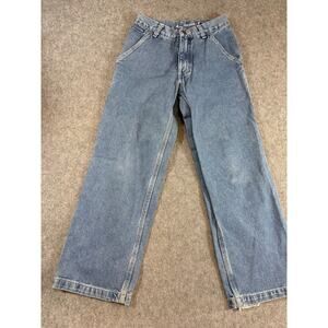 Quicksilver Carpenter Work Jeans Womens 25 Blue Saltwater Denim Utility Cargo